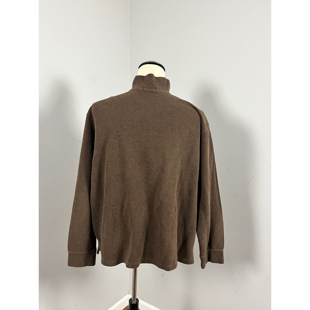 Polo Ralph Lauren 1/4 Zip Pullover Long Sleeve Brown Sweater Men's XXL - Picture 4 of 6
